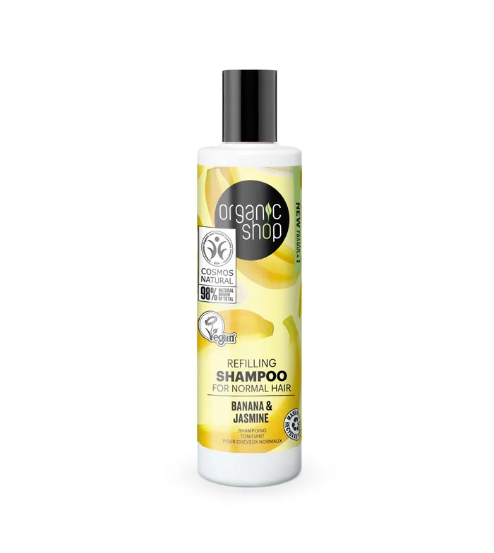 Sampon pentru par normal cu banana si iasomie, 280ml, Organic Shop — preț și oferte