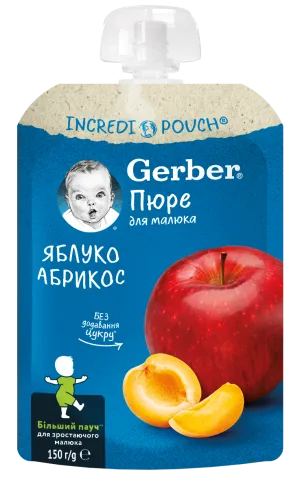 Piure din mar si caise +6 luni, 150g, Gerber