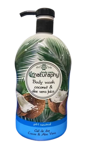 Gel de dus cu cocos si aloe vera, 1l, Naturaphy