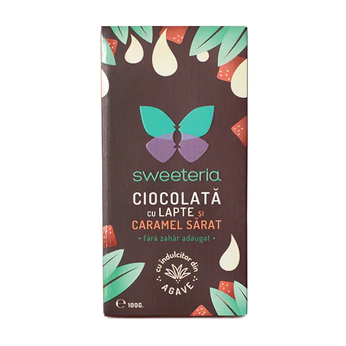 Ciocolata cu lapte si caramel sarat 100g, Sweeteria — preț și oferte