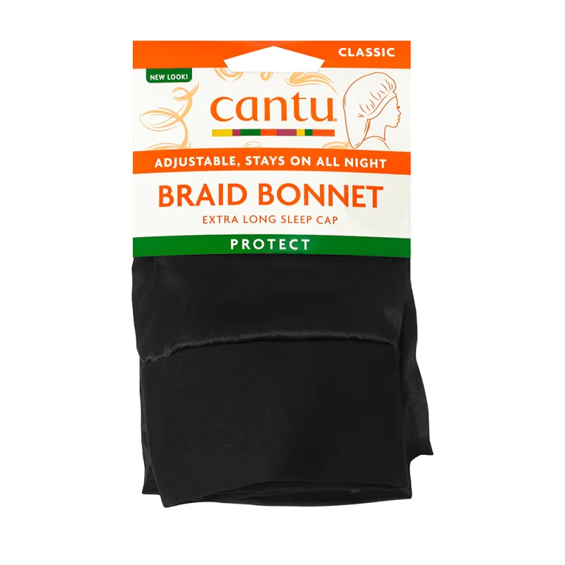 Boneta neagra din satin pentru protejarea parului impletit si lung Protect Classic, 1 bucata, Cantu — preț și oferte
