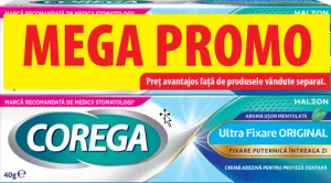 Pachet Crema adeziva pentru proteza ultra fixare Original, 2 x 40g, Corega