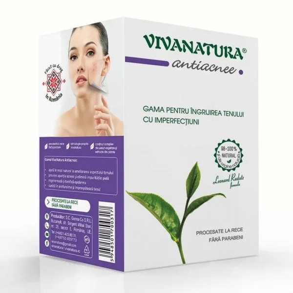 Pachet antiacneic pentru ten cu imperfectiuni, 1 bucata, VivaNatura — preț și oferte