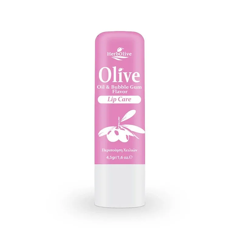 Balsam de buze cu ulei de masline si aroma de bubble gum, 4.5g, Herbolive — preț și oferte