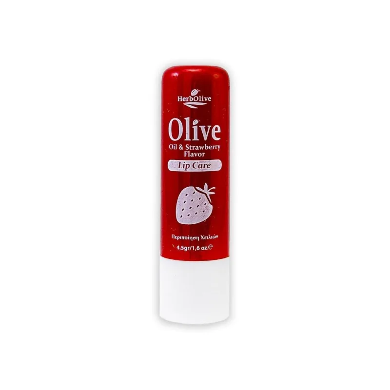 Balsam de buze cu ulei de masline si aroma de capsuni, 4.5g, Herbolive — preț și oferte