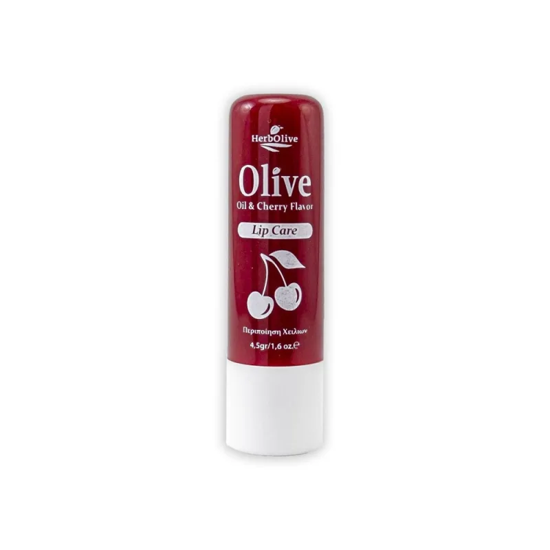 Balsam de buze cu ulei de masline si aroma de cirese, 4.5g, Herbolive — preț și oferte