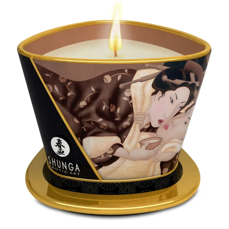 Lumanare pentru masaj erotic Chocolate, 170ml, Shunga Erotic Art — preț și oferte
