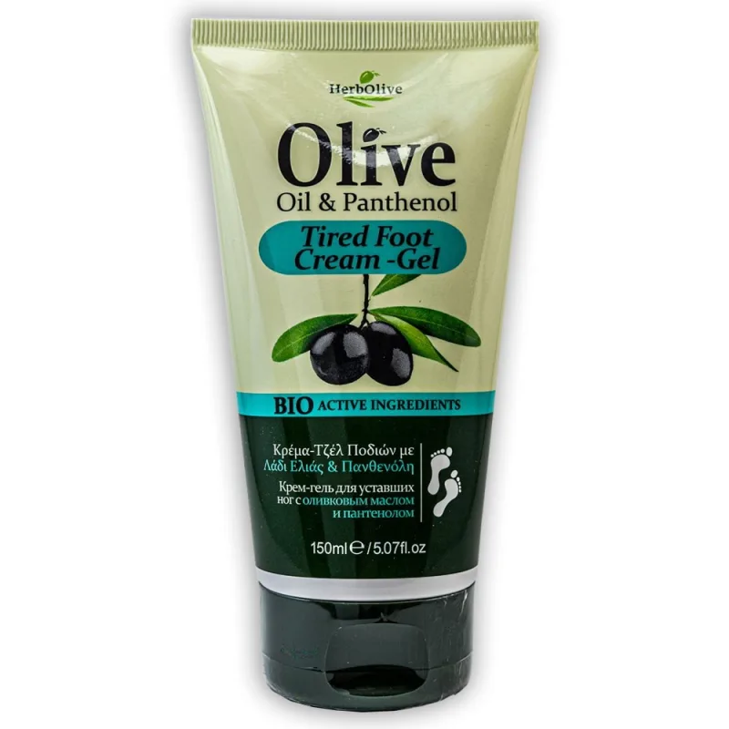 Gel pentru picioare obosite cu ulei de masline si pantenol, 150ml, Herbolive — preț și oferte