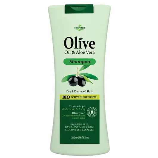 Sampon cu aloe vera pentru par uscat si deteriorat, 200ml, Herbolive — preț și oferte