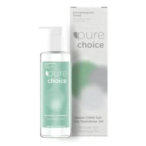 Gel de curatare faciala vegan pentru ten sensibil si ten cu pete, 400ml, Pure Choice