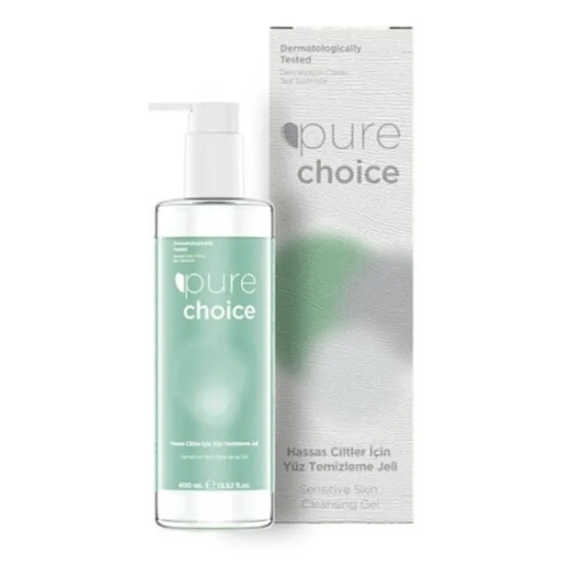 Gel de curatare faciala vegan pentru ten sensibil si ten cu pete, 400ml, Pure Choice — preț și oferte