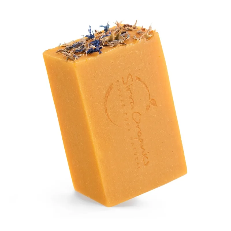 Sapun pentru fata cu suc de morcovi si unt de mango, 80g, Sirra Organics — preț și oferte