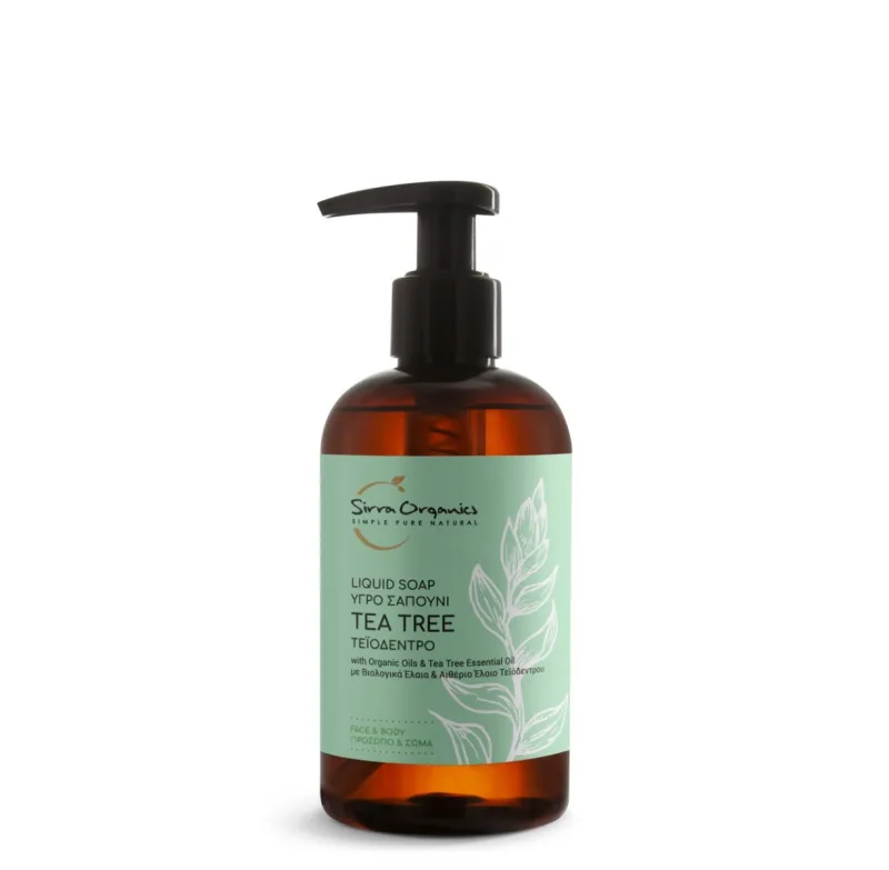 Sapun lichid Tea Tree, 250ml, Sirra Organics — preț și oferte