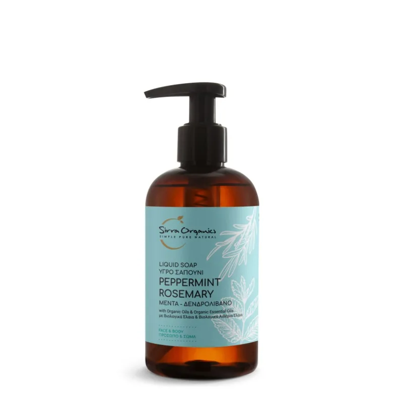Sapun lichid cu menta si rozmarin, 250ml, Sirra Organics — preț și oferte