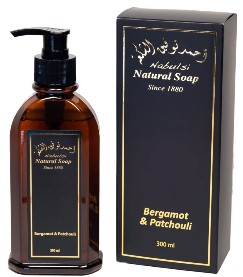 Sapun lichid cu ulei de masline si ulei de bergamota&patchouli, 300ml, Nabulsi — preț și oferte