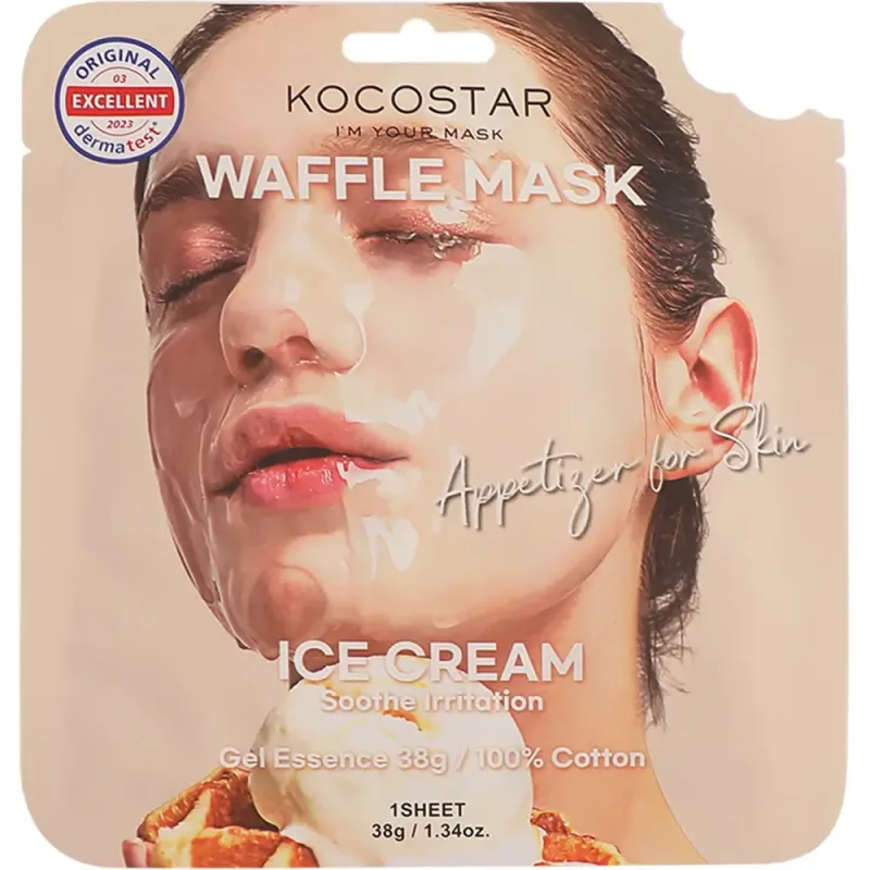 Masca pentru fata Waffle Strawberry Mask, 38g, Kocostar — preț și oferte