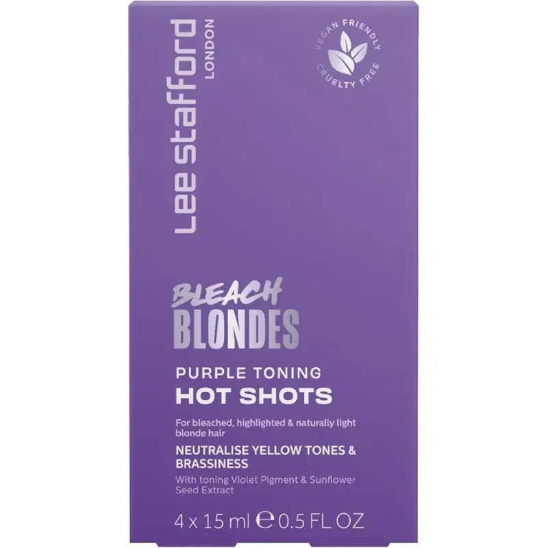 Balsam nuantator Bleach Blondes Purple Toning, 4x15ml, Lee Stafford — preț și oferte