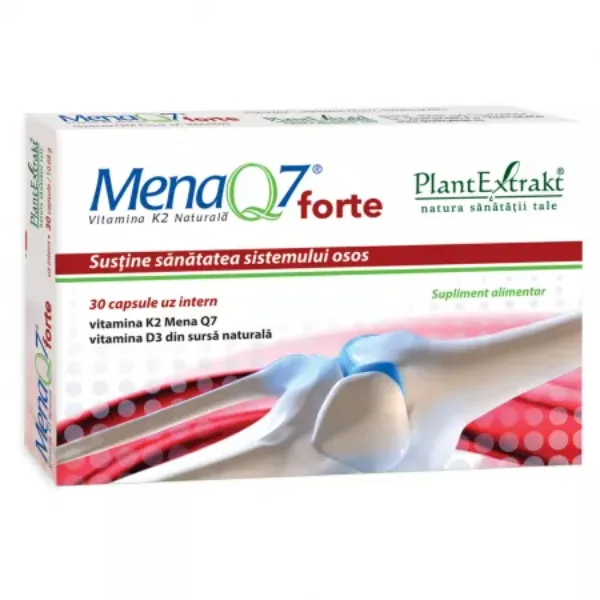 MenaQ7 forte Vitamina K2 naturala, 30 capsule, PlantExtrakt — preț și oferte