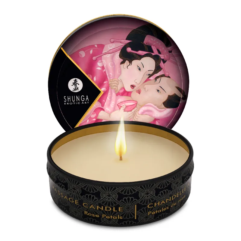 Lumanare pentru masaj erotic Rose Petals, 30 ml, Shunga Erotic Art — preț și oferte