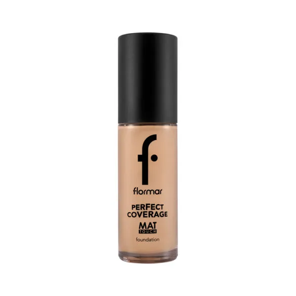 Fond de ten mat Perfect Coverage Mat Touch 301 Soft Beige, 30ml, Flormar — preț și oferte