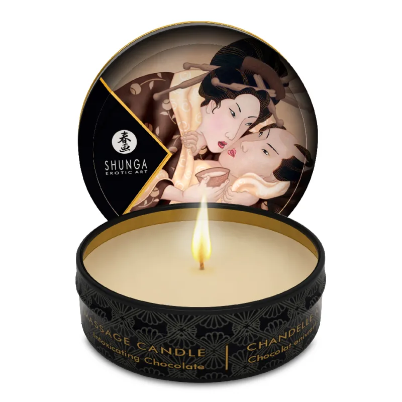 Lumanare pentru masaj erotic Excitation Chocolate, 30 ml, Shunga Erotic Art — preț și oferte