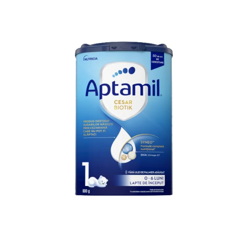 Formula de lapte praf CesarBiotik 1, 0-6 luni, 800g, Aptamil — preț și oferte