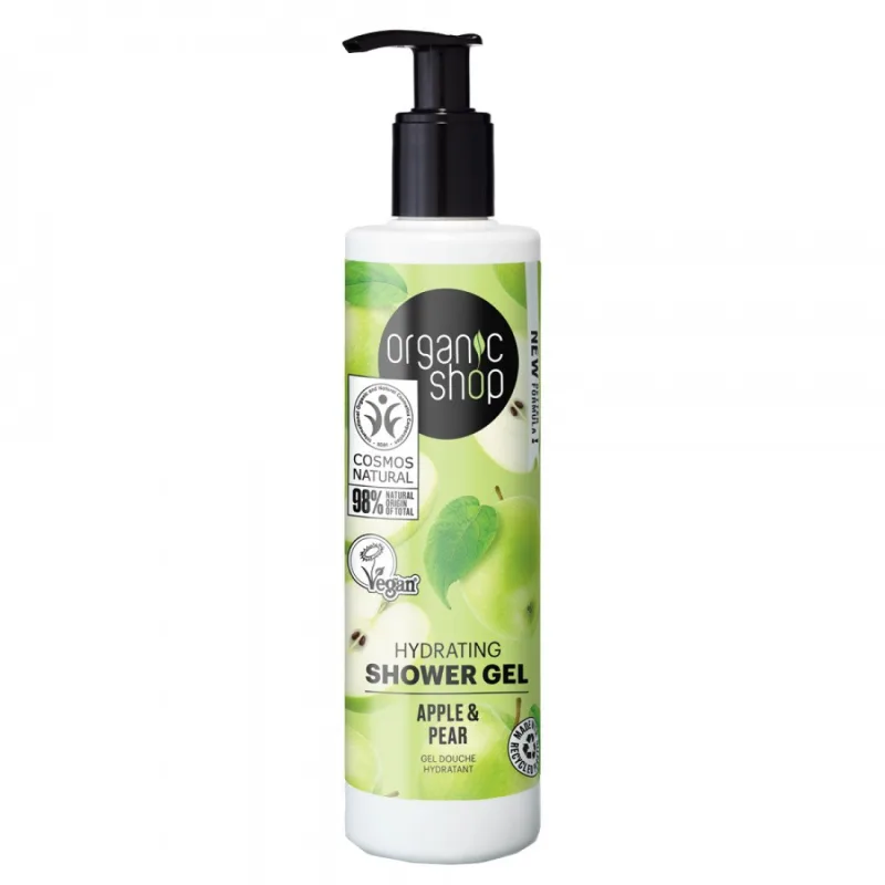 Gel de dus Apple & Pear, 280ml, Organic Shop — preț și oferte