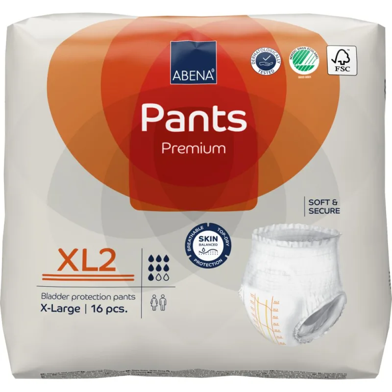 Scutece chilot pentru persoane active Masura XL2 130-170 cm Premium Pants unisex cu absorbtie 1900ml, 16 bucati, Abena — preț și oferte