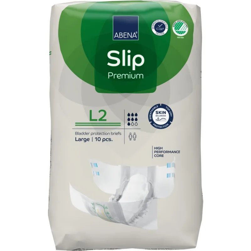 Scutece pentru adulti Premium Slip L2 100-150cm cu absorbtie 3100ml, 10 bucati, Abena — preț și oferte