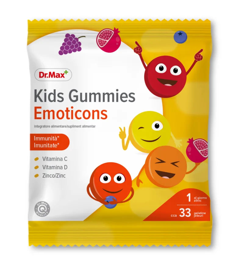 Dr. Max Kids Gummies Emoticons, 33 jeleuri — preț și oferte