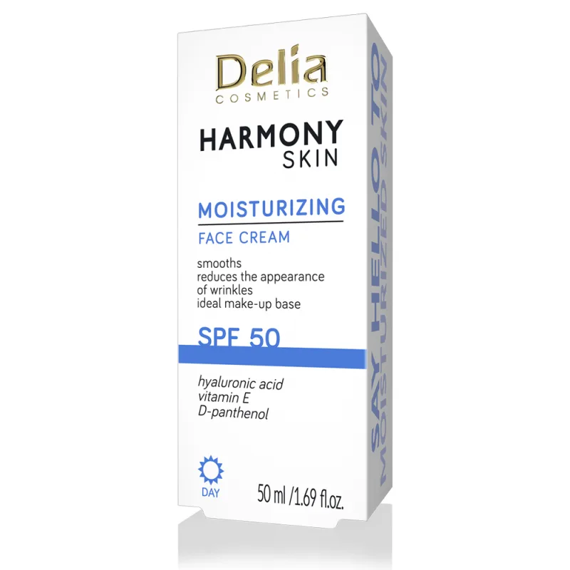 Crema de fata hidratanta cu SPF50 Harmony Skin, 50ml, Delia Cosmetics — preț și oferte