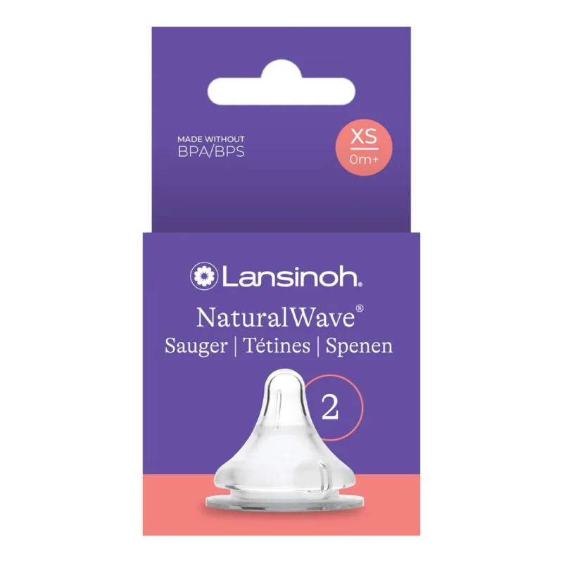 Tetina cu flux lent, XS, 2 bucati, Lansinoh — preț și oferte
