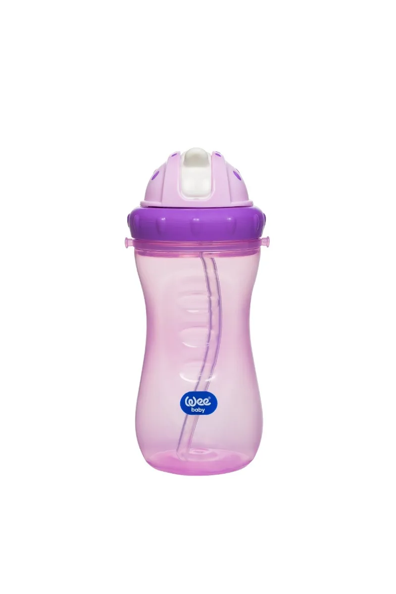 Cana colorata cu pai, 350ml, Wee Baby — preț și oferte