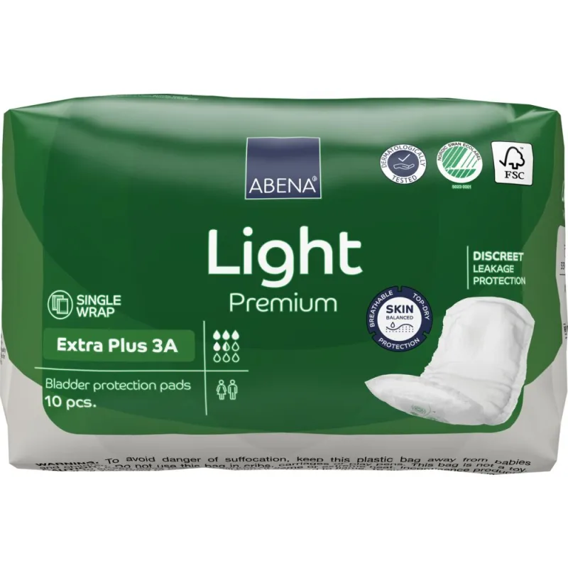 Absorbante anatomice incontinenta moderata Premium Extra Plus 3A cu absorbtie 650ml, 10 bucati, Abena — preț și oferte