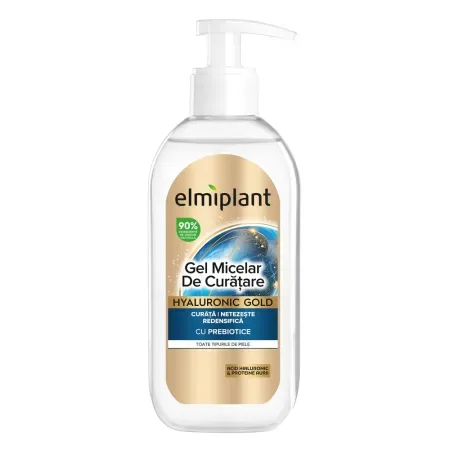Gel micelar de curatare Hyaluronic Gold, 200ml, Elmiplant — preț și oferte
