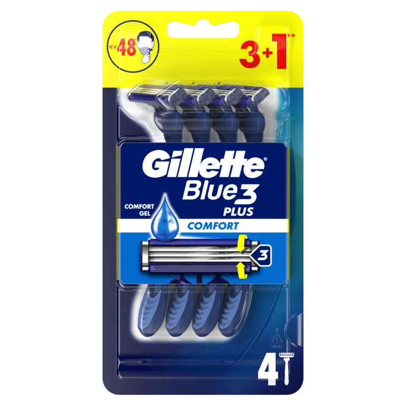 Set aparate de ras de unica folosinta Blue3, 4 bucati, Gillette — preț și oferte