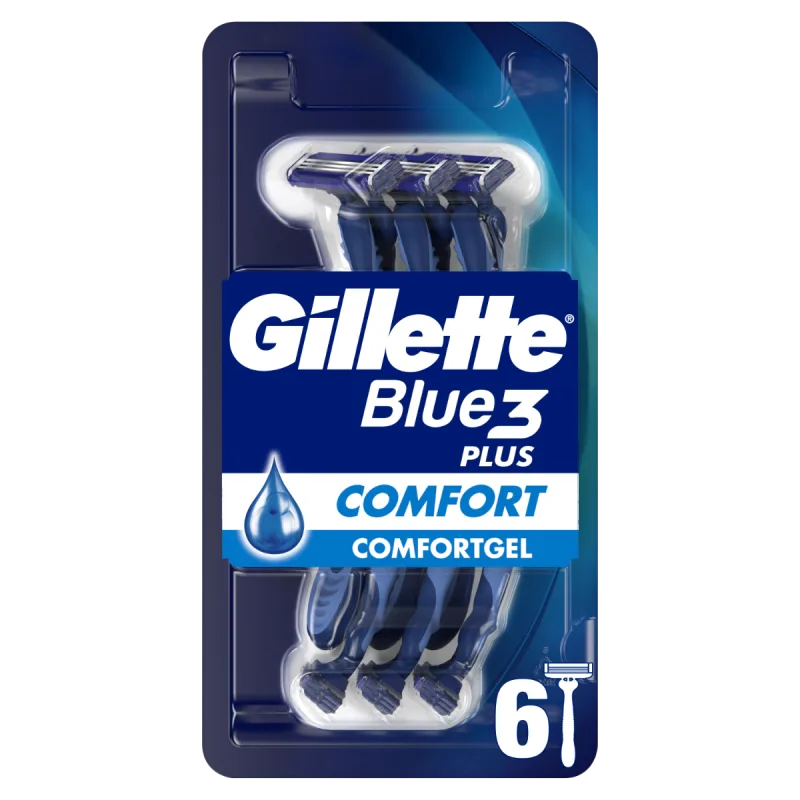 Set aparate de ras de unica folosinta Blue3 Comfort, 6 bucati, Gillette — preț și oferte