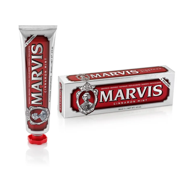 Pasta de dinti cu aroma de scortisoara si menta Cinnamon Mint Marvis, 85ml, Ludovico Martelli — preț și oferte