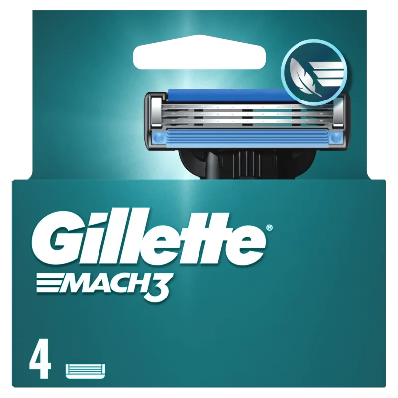 Set rezerve aparat de ras Mach 3, 4 bucati, Gillette — preț și oferte