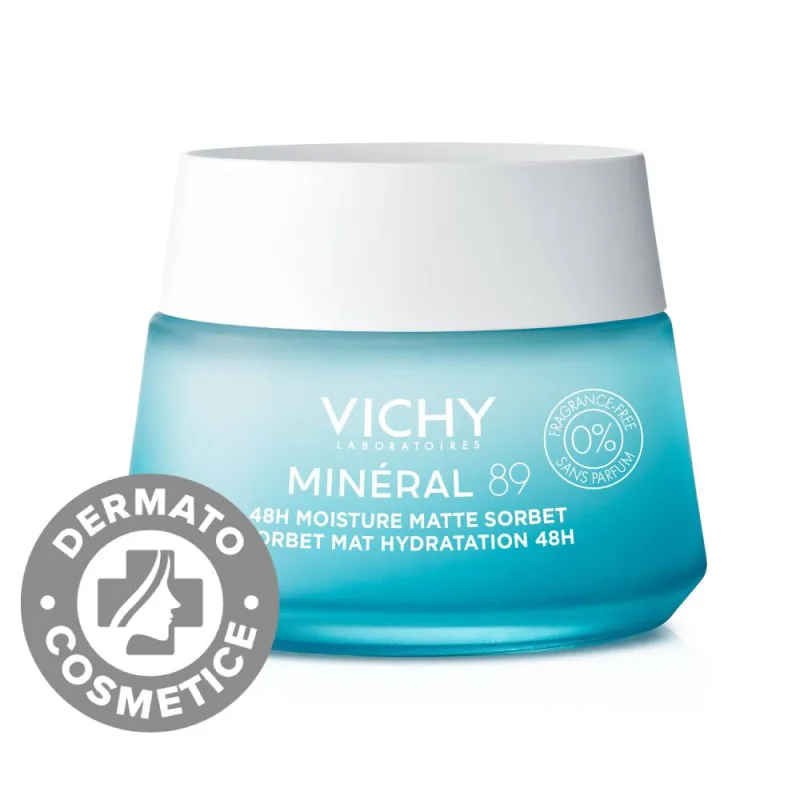 Sorbet-crema Mineral 89 Moisture Matte, 50ml, Vichy — preț și oferte