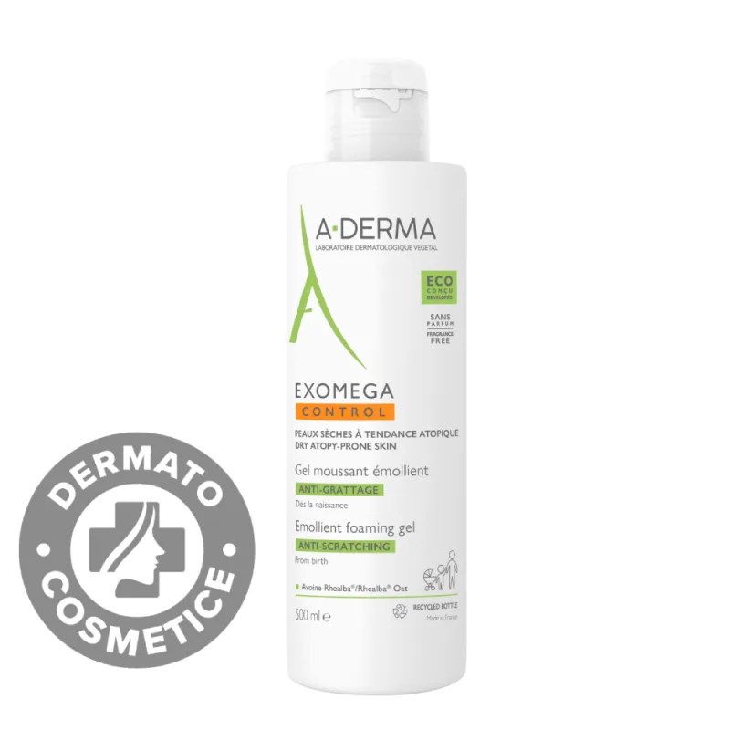 Gel de curatare spumant Exomega Control, 500ml, A-Derma — preț și oferte