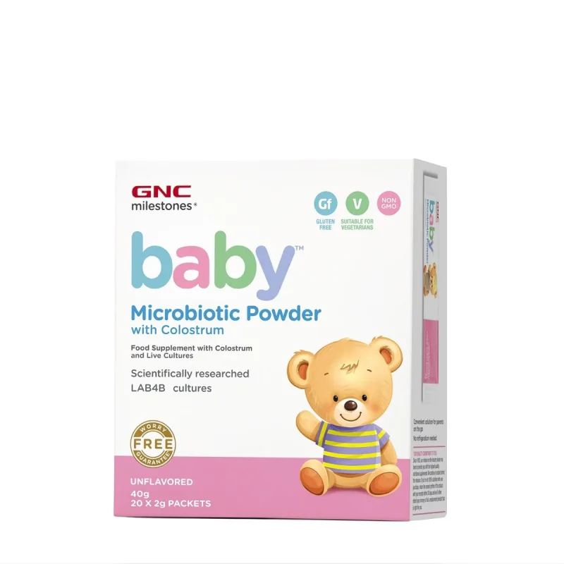 Microbiotic pudra cu colostru fara aroma, 20 pliculete, GNC — preț și oferte