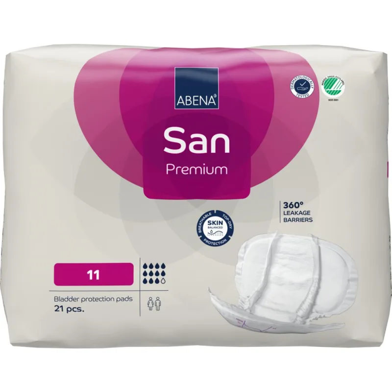 Absorbante anatomice pentru incontinenta moderata pana la severa San 11 Premium cu absorbtie 3400ml, 21 bucati, Abena — preț și oferte
