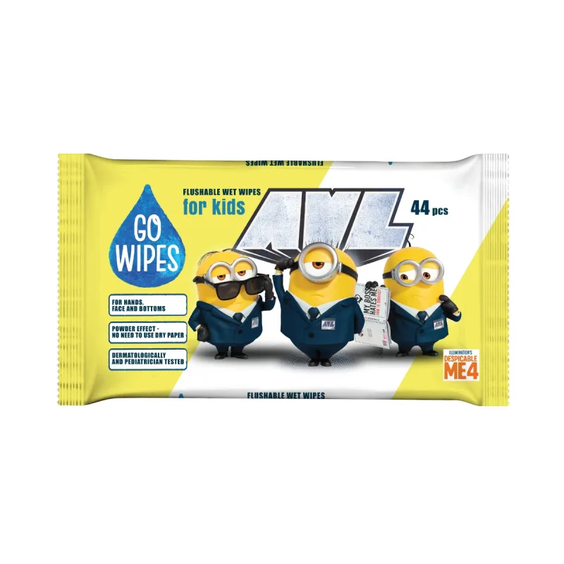 Hartie igienica umeda Minions, 44 bucati, Go Wipes — preț și oferte