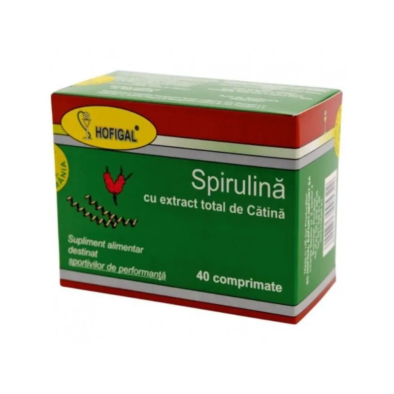 Spirulina cu extract total de catina, 40 comprimate, Hofigal — preț și oferte