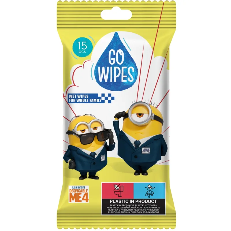 Servetele umede pentru copii Minions, 15 bucati, Go Wipes — preț și oferte