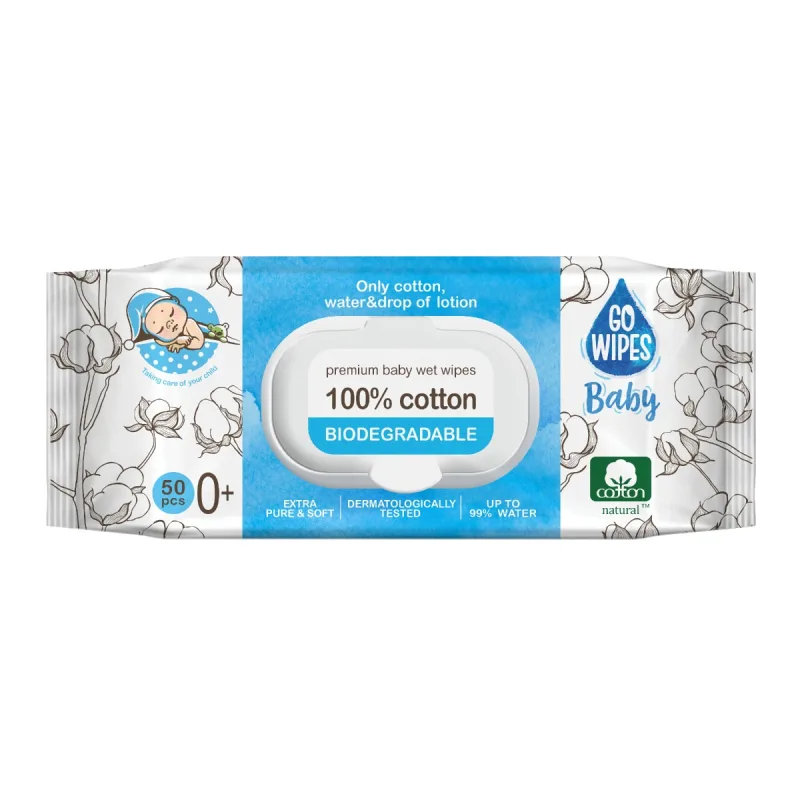 Servetele umede pentru copii, 50 bucati, Go Wipes — preț și oferte