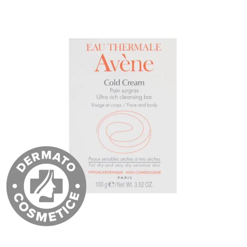 Sapun emolient pentru ten uscat si foarte uscat Cold Cream, 100g, Avene — preț și oferte