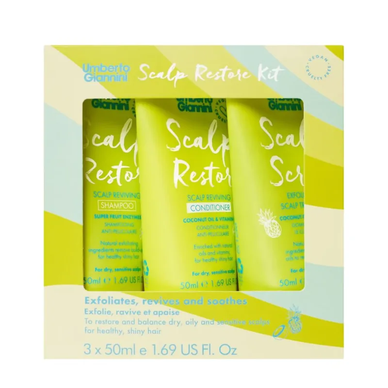 Set travel size anti-matreata Scalp Restore Kit, 1 bucata, Umberto Giannini — preț și oferte