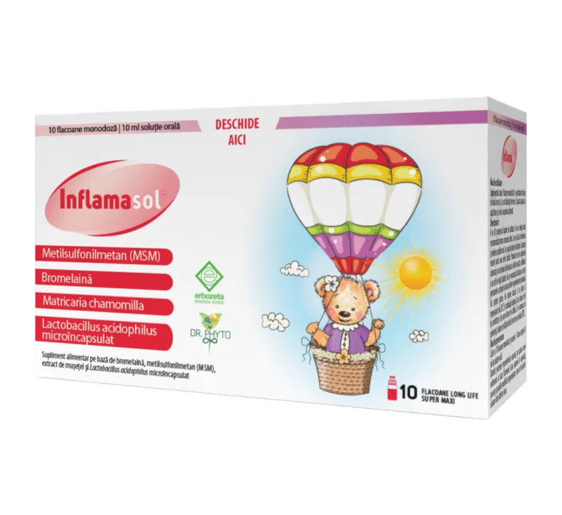 Inflamasol solutie orala, 10 flacoane, Dr.Phyto — preț și oferte